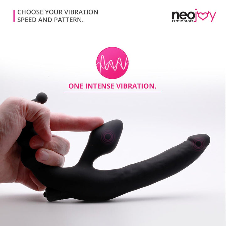 Neojoy Triple Vibrator für Paare - Realistischer Penis mit Eichelspitze - Perlen Butt Plug - G-Punkt und Analstimulation - Prostata Massage Vibrator - Wasserdichter weicher Penis für strap-on spaß - Sexspielzeug für Erwachsene für Fortgeschrittene - lucidtoys.de Doppeldildos