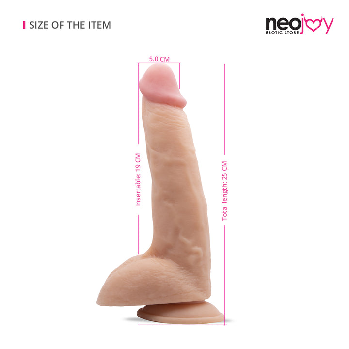 Neojoy 25,4cm Silent Lover - Hautfarben - Realistischer Dildo - lucidtoys.de Dildos