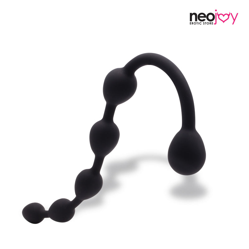Neojoy Medium Anal Beads Silikon Schwarz - 11.8 Zoll - 30cm video