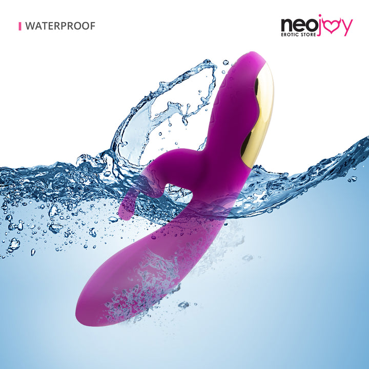 Neojoy Dildo Clit Rider - Doppel Vibrator - G-Punkt Klitoris Stimulation - Vibrierender Doppelzauberstab - Magnetisch aufladbarer zuegelloser Rabbit - Sexspielzeug fuer Erwachsene - lucidtoys.de Rabbit Vibratoren