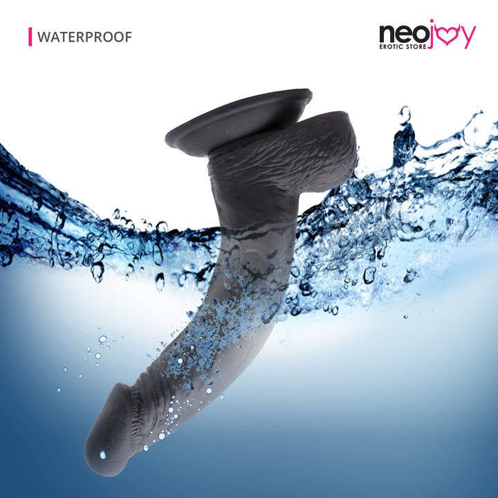 Neojoy - Lebensechte super-reale TPE Curved Masturbator 19 cm Wasserdichter Dildo - Schwarz - lucidtoys.de Dildos