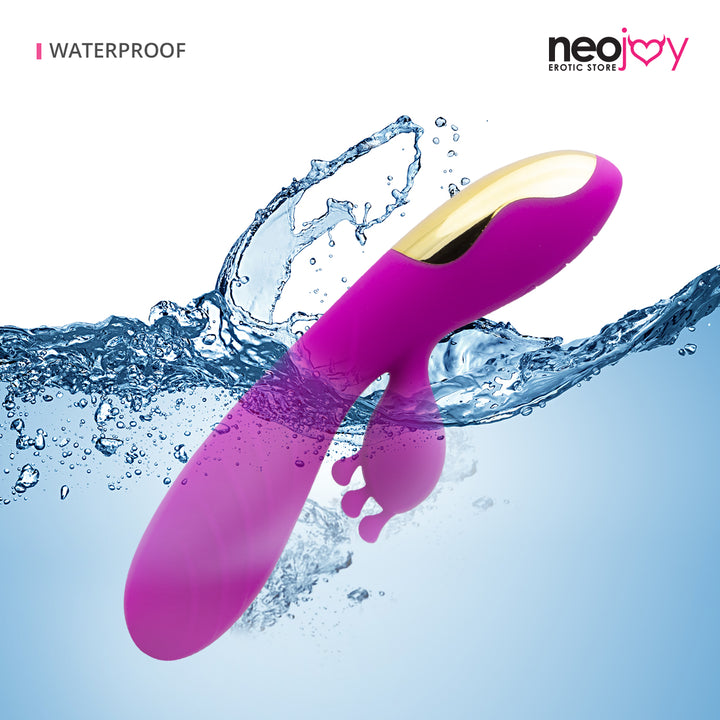 Neojoy Dildo Clit Toucher - Zuegelloser Rabbit fuer G-Punkt Klitoris Stimulation - Doppelter erotischer Massager - Magnetisch Aufladbares Sexspielzeug fuer Frauen - lucidtoys.de Rabbit Vibratoren