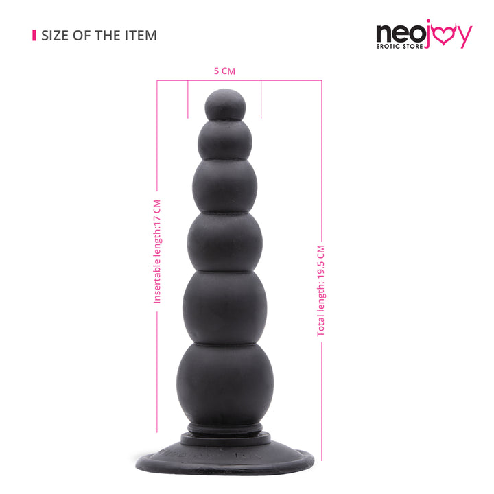 Neojoy 7.5" wulstige Prober - Butt Plug mit Perlen - lucidtoys.de Anale Perlen