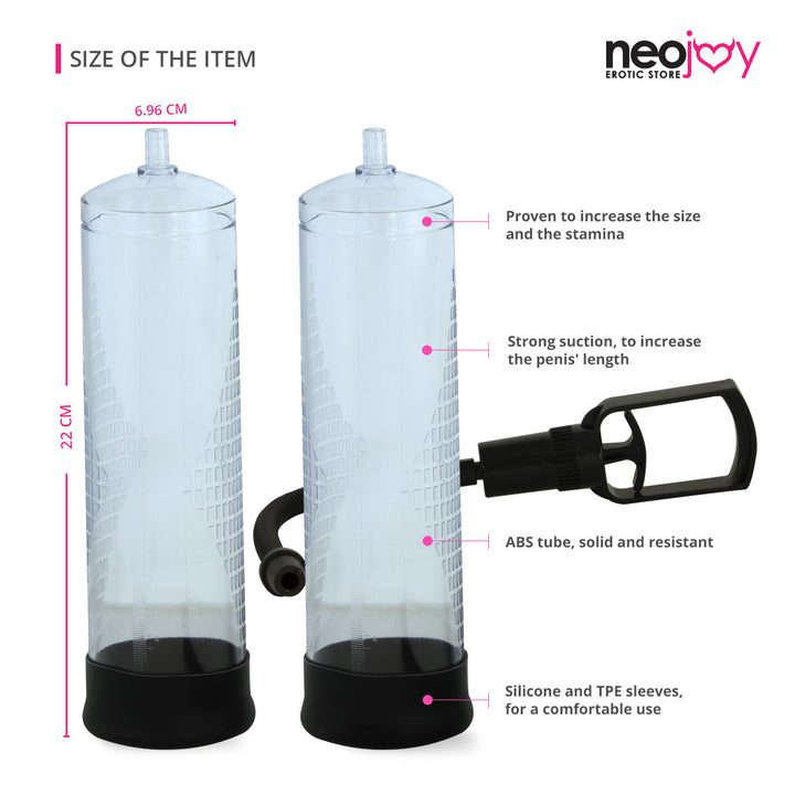 Neojoy Penis Pump Stimulator - Ausdauertraining - Vergrößernde Masturbationspumpe für Männer - Sexspielzeug für Erwachsene - lucidtoys.de Penispumpe