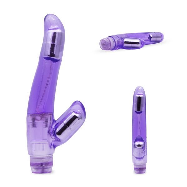 Neojoy Double Joy Jelly Rabbit Vibrator Mehrere Geschwindigkeitsfunktionen Soft TPE - Purple