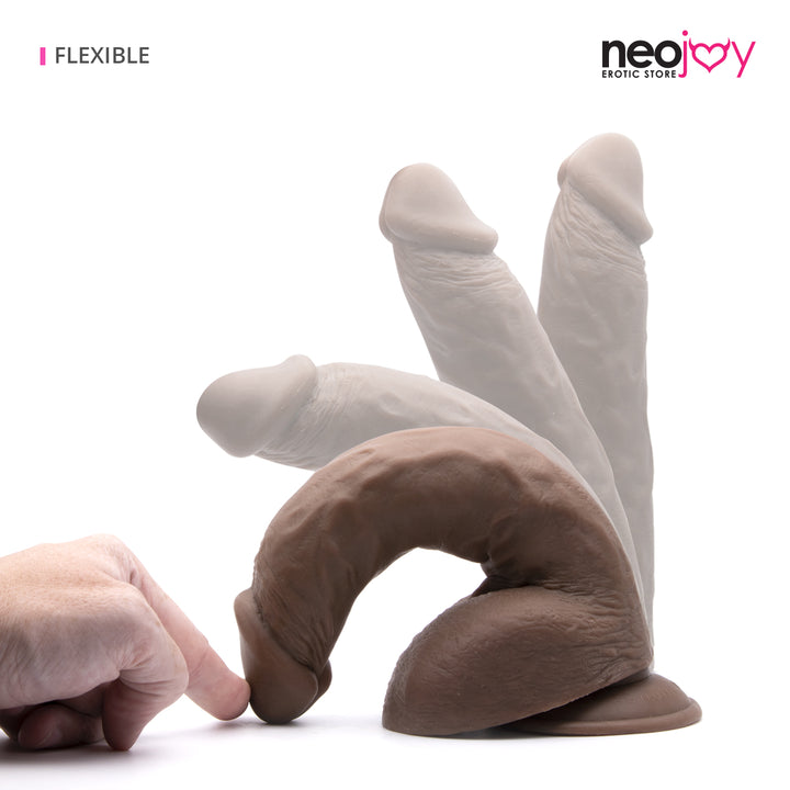 Neojoy 25,4cm Silent Lover - Braun - Realistischer Dildo - lucidtoys.de Dildos