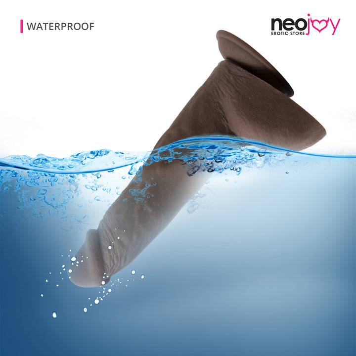 Neojoy 25,4cm Silent Lover - Braun - Realistischer Dildo - lucidtoys.de Dildos