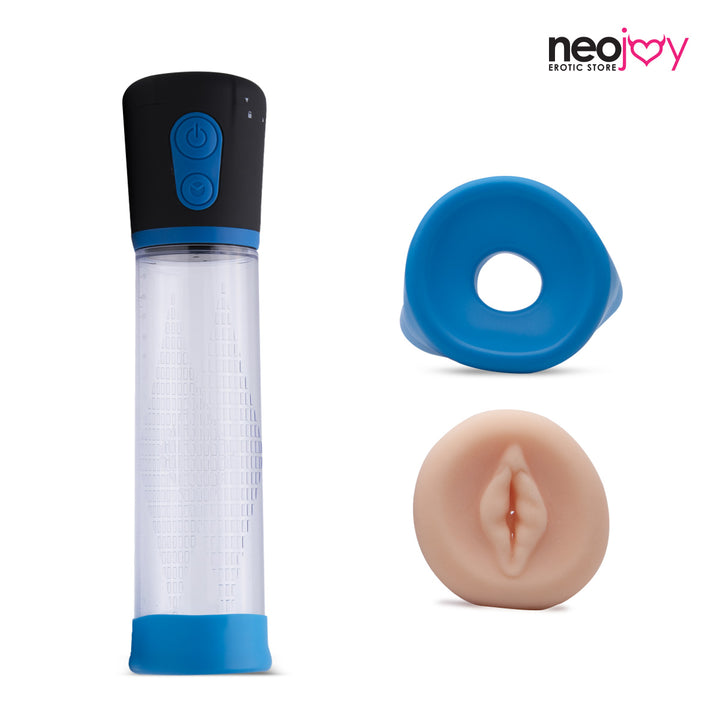 Neojoy Elektrische Penispumpe für Männer - Sexueller Ausdauerverstärker - PenisverGrößerer - Masturbation automatische Pumpe - Sexspielzeug für Männer