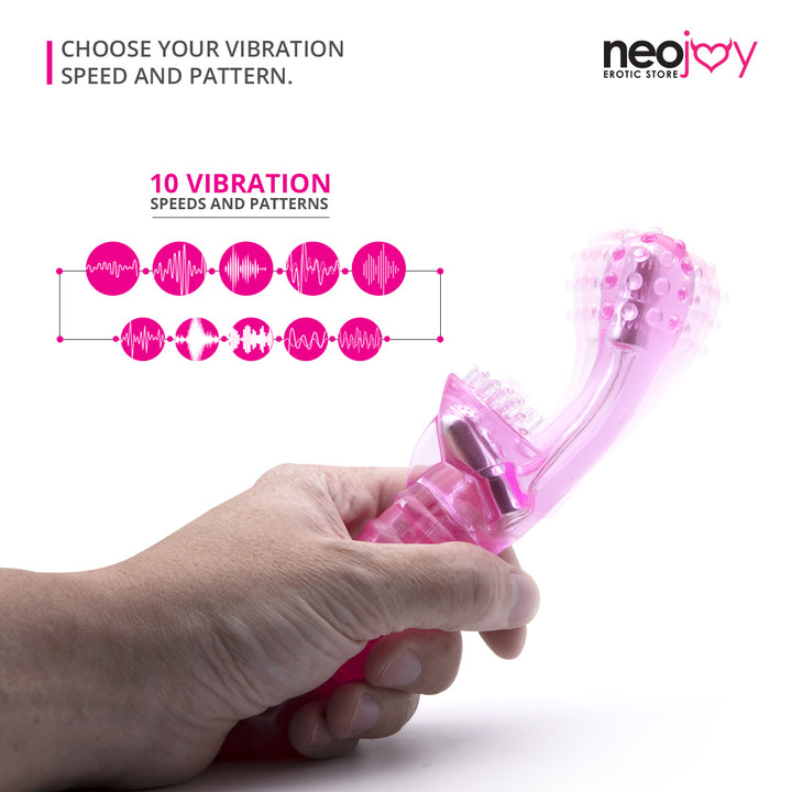 Neojoy G-Clit Tickler Vibrator - Pink Jelly Klitoris G-Punkt Massager - lucidtoys.de G-Punkt-Vibratoren