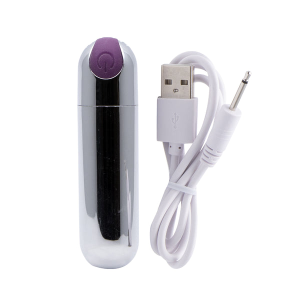 Neojoy Bullet Love (Silber) - 10 Geschwindigkeiten Virbator - Klitoris Vaginal und Anal Stimulation - Aufladbares Sexspielzeug für Erwachsene