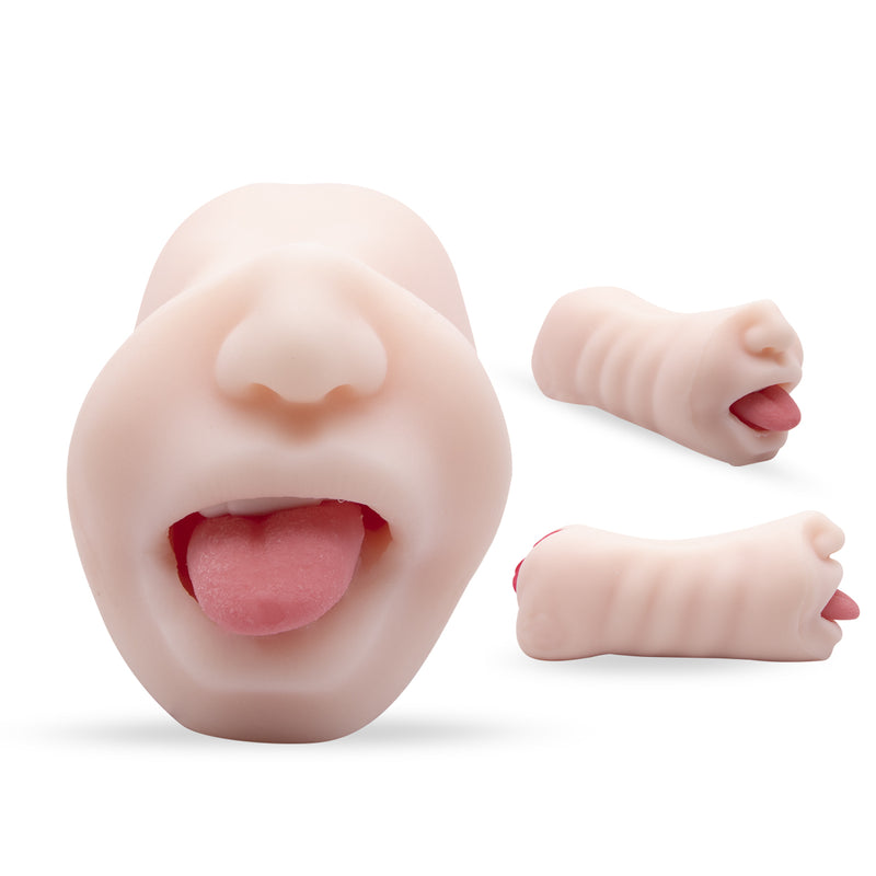 Neojoy Mouth Pocket Pussy Stroker TPE Realistische Vagina und Hintern - Hautfarben video