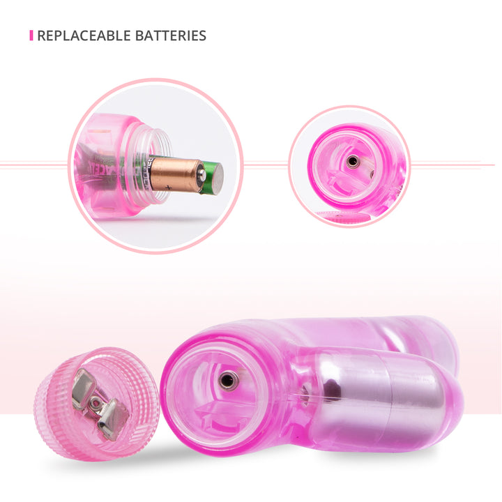 Neojoy Double Joy Jelly Vibe Pink - Rabbit Doppel Vibrator - G-Punkt Klitoris Stimulator - lucidtoys.de Rabbit Vibratoren