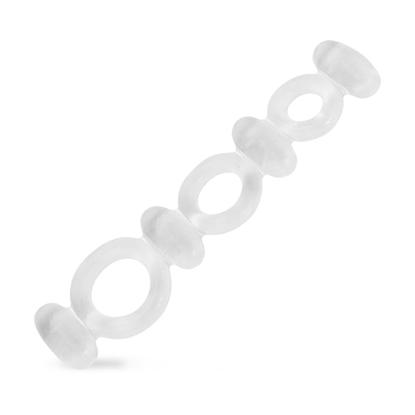 Neojoy Jelly Butterfly Triple Ring - Doppel Penis Ring und Hoden Ring für Sex Verbesserung - Elastischer und bequemer wiederverwendbarer Penis-Ring - Sexspielzeug für Paare