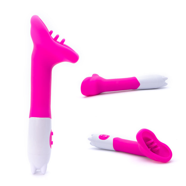 Neojoy vibrierende 12 Geschwindigkeit Tongue Clitoral Silikon-erwachsene Geschlechts-Spielzeug Dildo Rosa