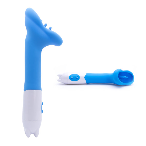 Neojoy vibrierende 12 Geschwindigkeit Tongue Clitoral Silikon-erwachsene Geschlechts-Spielzeug Dildo Blau