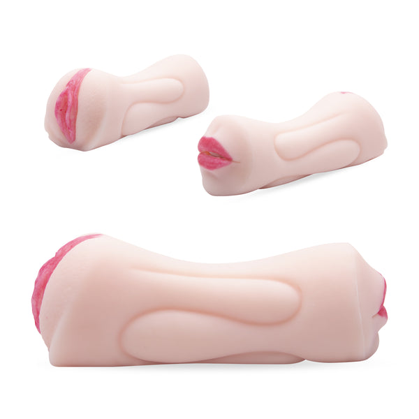 Neojoy Doppel-Mundtasche Pussy TPE Realistische Vagina und Hintern - Fleisch