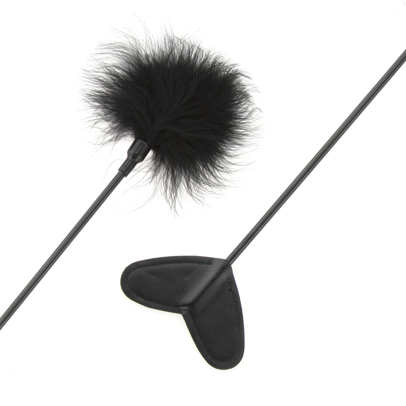 Neojoy Fluffy Federgerte doppelseitig - Silikon & Federn - Schwarz - 41 cm video