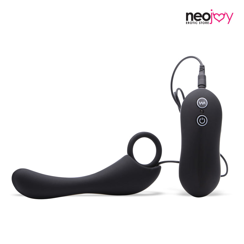 Neojoy Analspielzeug Prostata & G-Spot 10 Vibrationssilikon Schwarz 13,5 cm - 5,3 Zoll video