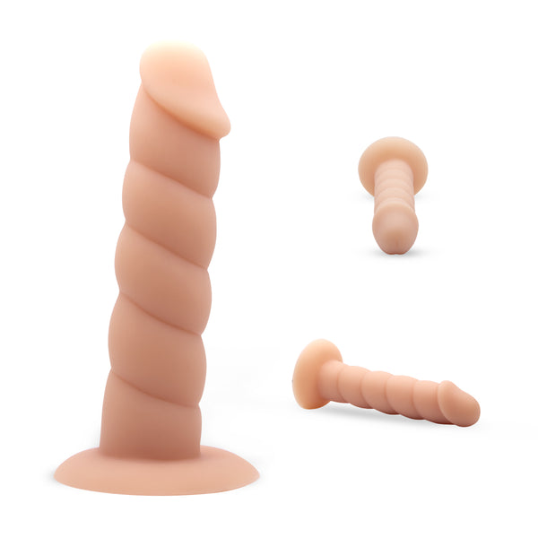 Neojoy 7.5" Twisted Anal Dildo Beads Suction Cup Strap-on Dildo Adult Sex Toy
