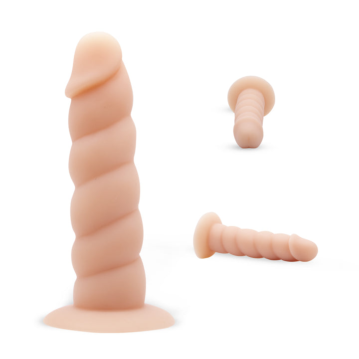 Neojoy 6.5" Twisted Analdildos Beads Saugnapf Strap-on Dildo erwachsenes Geschlechts-Spielzeug