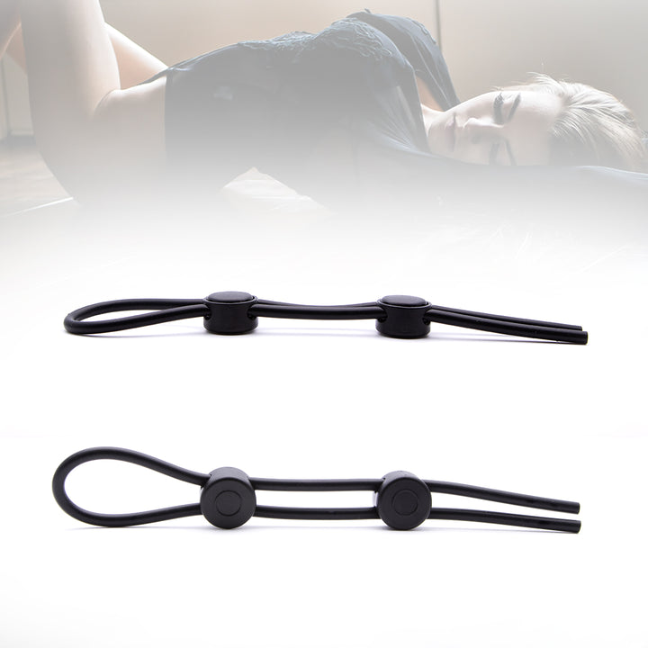 Neojoy einstellbar Silikon-Hahn-Ring mit 2 Schließfächern - Better Sex Paar Sex-Spielzeug