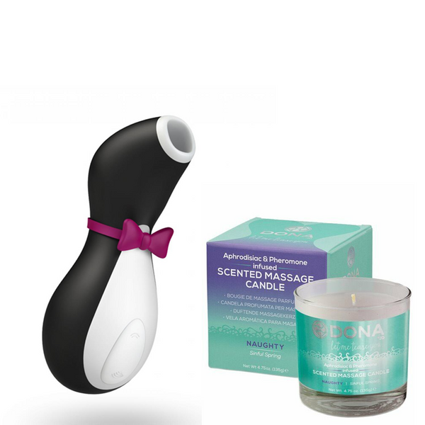 Satisfyer Pinguin + Freche Kerze