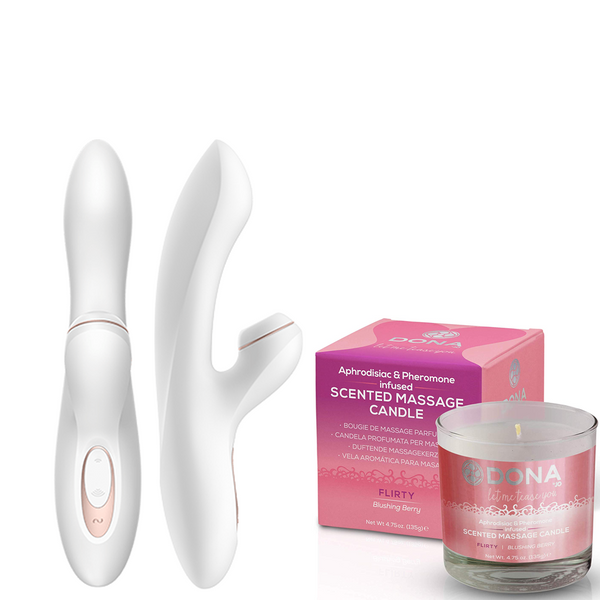 Satisfyer Pro G-Spot Rabbit + Flirty Candle