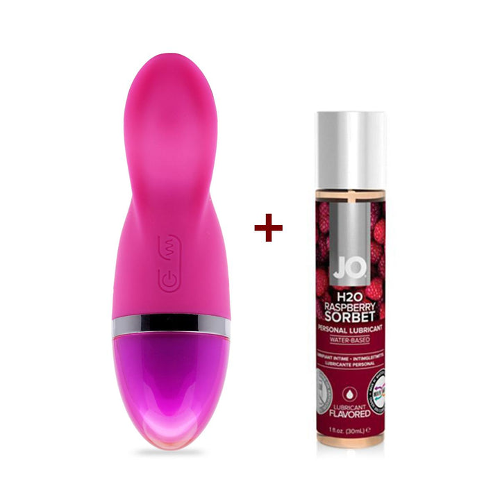 NeoJoy Ladyfinger Vibrator - Pink + Raspberry System JO Schmier