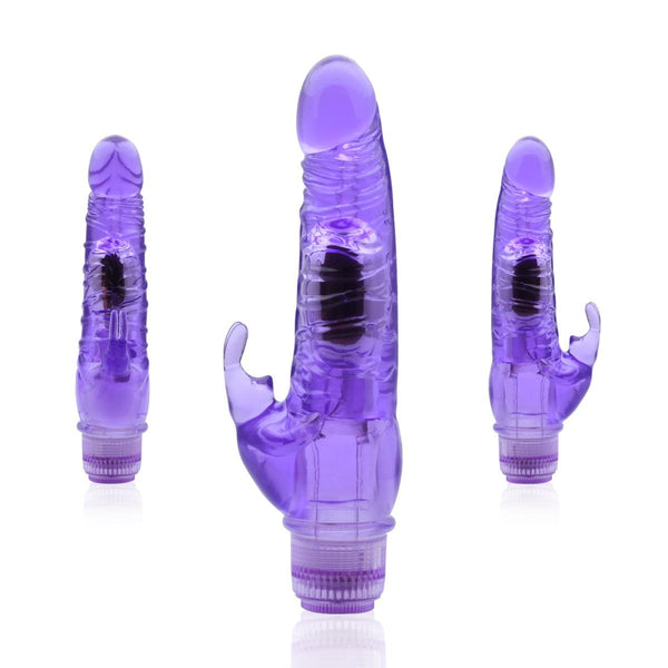 Neojoy Jelly Rabbit Vibrator Mehrere Geschwindigkeitsfunktionen Soft TPE - Purple