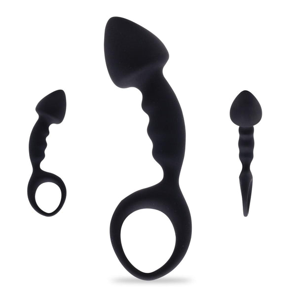 Neojoy Cupid's Arrow Butt plug Silikon Schwarz mit Schlaufe - 10 cm