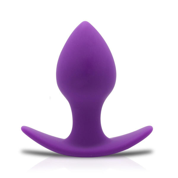 Neojoy Classic Butt Plug Silikon Lila mit abgerundeter Basis - 3,4 Zoll - 8,5 cm