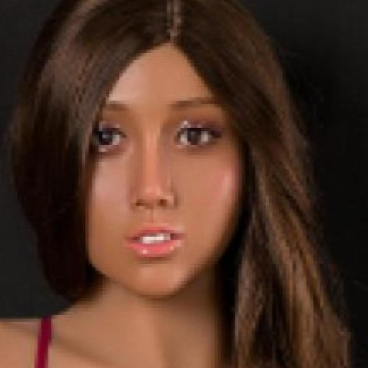 XYDoll Weiche Silikon-Sexpuppe mit echtem Kopf ? Julia ? Realistische Liebespuppe ? 168 cm ? Hellbraun