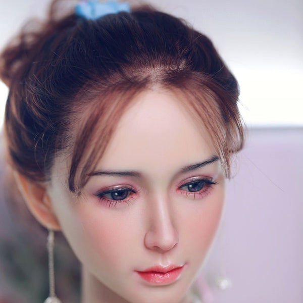 [HEAD-JY-XIAO NUO-SILICONECOLOR-SILICONE-BROWN-M16-BROWN CURL HAIR]