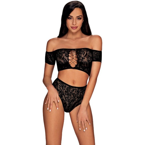 OBSESSIVE - INESSITA ZWEITEILIGES SET - SCHWARZ XL/XXL