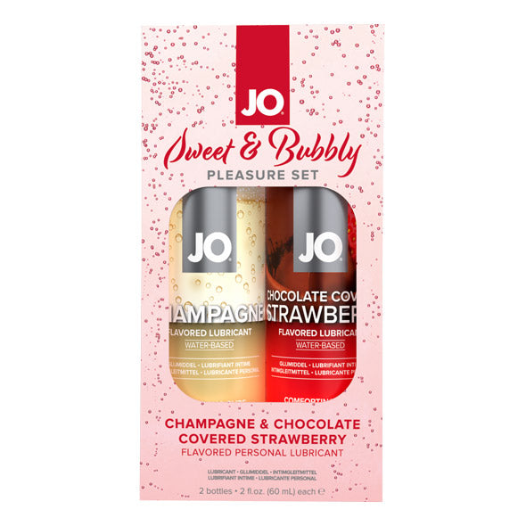 System JO - Sweet & Bubbly Set Erdbeere mit Champagner- und Schokoladenüberzug