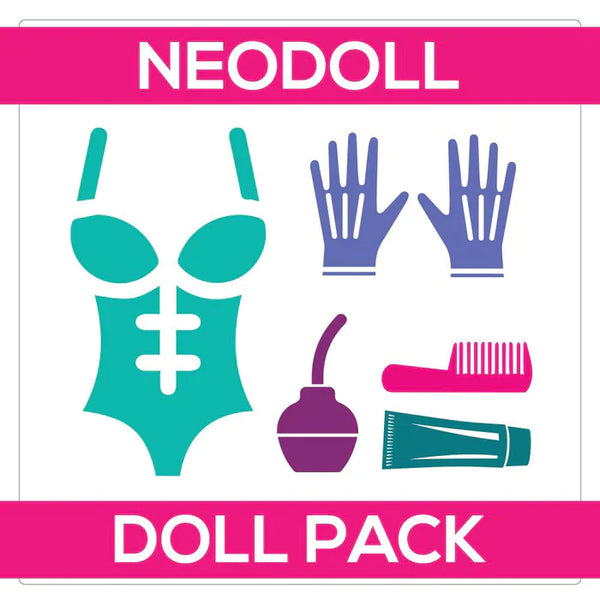 NEODOLL STANDARD-ZUBEHÖR-PUPPENPACK + Hybrid Lubido 30-ml-Flasche